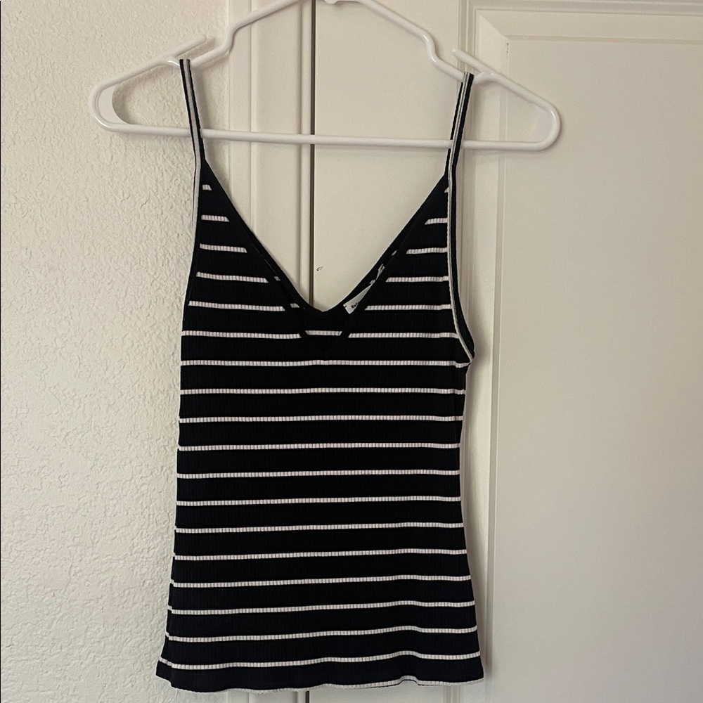 Reformation Black and White Fitted Camisole
